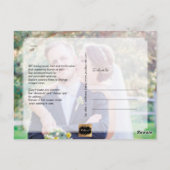 PixDezines Wedding Dank u/Moderne Calligrafie Briefkaart (Achterkant)