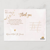 PixDezines Wedding Dank u Waterverf Lijst Briefkaart (Achterkant)