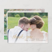 PixDezines Wedding Hartelijk dank/Fun Script Briefkaart (Voorkant / Achterkant)