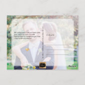 PixDezines Wedding Hartelijk dank/Fun Script Briefkaart (Achterkant)