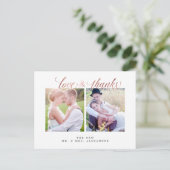 PixDezines Wedding Hartelijk dank/Fun Script Briefkaart (Staand voorkant)