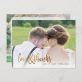 PixDezines Wedding Hartelijk dank/Fun Script Briefkaart (Voorkant / Achterkant)