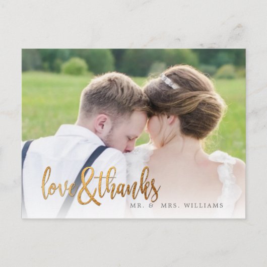 PixDezines Wedding Hartelijk dank/Fun Script Briefkaart (Voorkant)