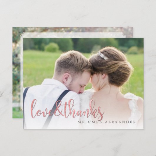 PixDezines Wedding Hartelijk dank/Fun Script Briefkaart
