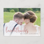 PixDezines Wedding Hartelijk dank/Fun Script Briefkaart (Voorkant)