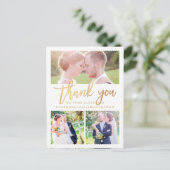 PixDezines Wedding Hartelijk dank voor Faux Gold S Briefkaart (Staand voorkant)