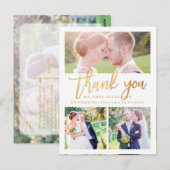 PixDezines Wedding Hartelijk dank voor Faux Gold S Briefkaart (Voorkant / Achterkant)