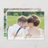 PixDezines Wedding Hartelijk dank voor Faux Gold S Briefkaart (Voorkant / Achterkant)