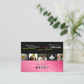 PixDezines WEDDING PLANNER/DIY COLOR+FONTS Visitekaartje (Staand voorkant)