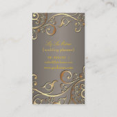 PixDezines Wedding Planner, gouden sierzwanen Visitekaartje (Achterkant)