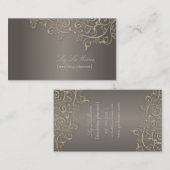 PixDezines Wedding Planner, titanium wervelingen Visitekaartje (Voorkant / Achterkant)