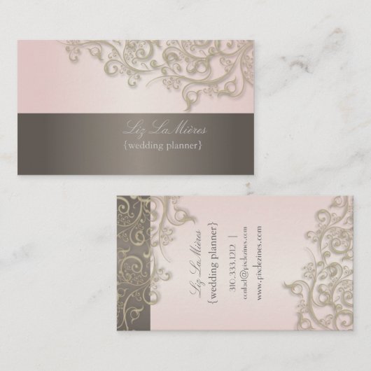 PixDezines Wedding Planner, titaniumstrijders Visitekaartje (Voorkant / Achterkant)