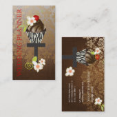 PixDezines, Weddingplanner+Fidora Damask Visitekaartje (Voorkant / Achterkant)