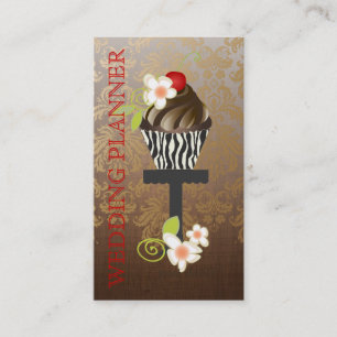 PixDezines, Weddingplanner+Fidora Damask Visitekaartje