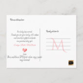 PixDezines Welcome Baby Girl, Faux Folie Script Aankondigingskaart (Achterkant)