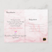 PixDezines Welcome Baby Girl, Faux Folie Script Aankondigingskaart (Achterkant)