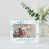 PixDezines Welkom Baby Boy, Faux Folie + Marmer Aankondigingskaart (Staand voorkant)