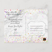 PixDezines We're Over the Moon Geboorte Confetti Aankondigingskaart (Achterkant)