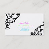 PixDezines wervelingen/doe-het-zelf achtergrondkle Visitekaartje (Achterkant)