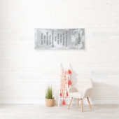PixDezines White Damask + Silver Tone Spandoek (Insitu)