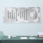 PixDezines White Damask + Silver Tone Spandoek (Beurs)