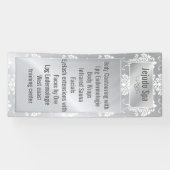 PixDezines White Damask + Silver Tone Spandoek (Horizontaal)