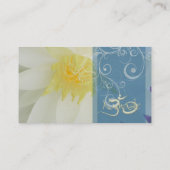 PixDezines white lotus/water lily + pearly swirls Visitekaartje (Achterkant)