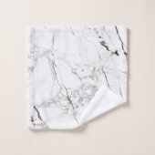 PixDezines White Marble Bad Handdoek (Wasdoekje)