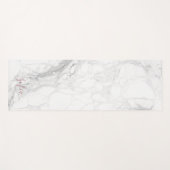 PixDezines White Marble + Blush Roos Veinen Yogamat (Voorkant (horizontaal))