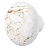 PIXDEZINES WHITE MARBLE+FAUX GOLD VEINS KERAMISCHE KNOP (Rechts)