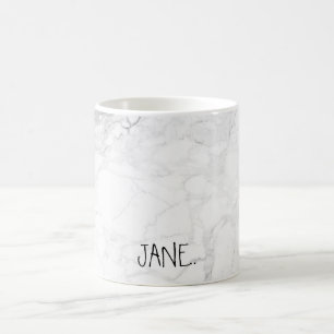 PixDezines WHITE MARBLE Koffiemok