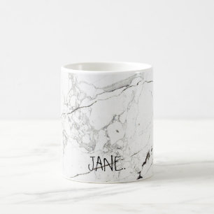 PixDezines WHITE MARBLE Koffiemok