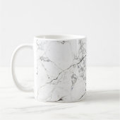 PixDezines WHITE MARBLE Koffiemok (Links)