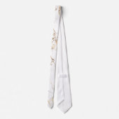 PixDezines White Marble Slab+Gold Veins Stropdas (Achterkant)