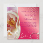 PixDezines White Orchid | Bleek roze + wit Kaart (Achterkant)