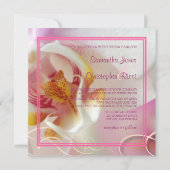 PixDezines White Orchid | Bleek roze + wit Kaart (Achterkant)