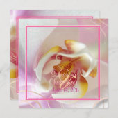PixDezines White Orchid | Bleek roze + wit Kaart (Voorkant / Achterkant)