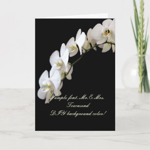 PixDezines White Orchid/DIY achtergrondkleur Kaart