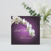 PixDezines WHITE ORCHID VRIJGEZELLENFEEST/DIY KLEU Kaart (Staand voorkant)