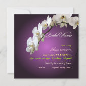 PixDezines WHITE ORCHID VRIJGEZELLENFEEST/DIY KLEU Kaart (Achterkant)