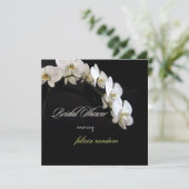 PixDezines White Orchids Vrijgezellenfeest Kaart (Staand voorkant)