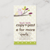 PixDezines Whoot's Daycare Visitekaartje (Achterkant)