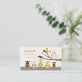 PixDezines Whoot's Daycare Visitekaartje (Staand voorkant)