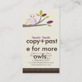 PixDezines Whoot's Daycare Visitekaartje (Achterkant)