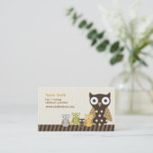 PixDezines Whoot's Daycare Visitekaartje (Staand voorkant)