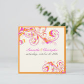 PixDezines wijndraden|Koraal+fuschia|DIY-kleur Kaart (Staand voorkant)