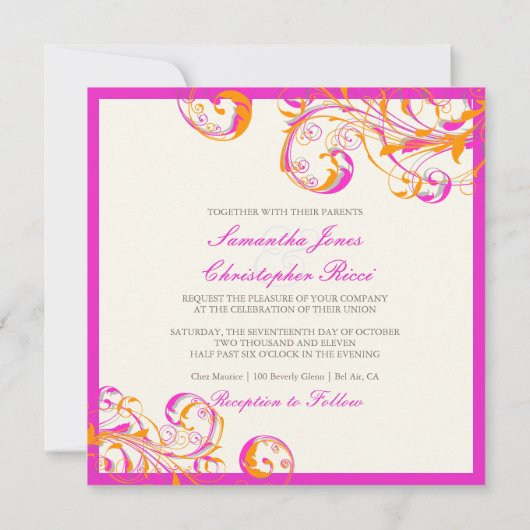 PixDezines wijndraden|Koraal+fuschia|DIY-kleur Kaart (Achterkant)