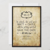 PixDezines  wijnstokken + barokke lijst Save The Date (Voorkant)