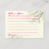 PixDezines wil/vanille zwirls/dikke achtergrond Advieskaart (Achterkant)