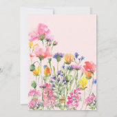 PixDezines Wild Flowers Meadow Bat Mitzvah Kaart (Achterkant)